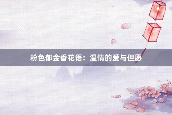 粉色郁金香花语：温情的爱与但愿